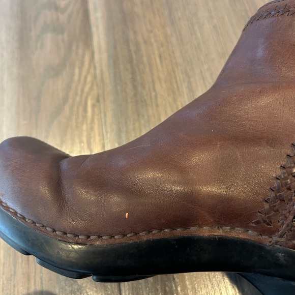 Womens Dansko Scout Brown Leather Ankle Zip Bootie Boots Size 40 Workwear Boho - Picture 9 of 16